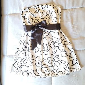 Strapless floral top